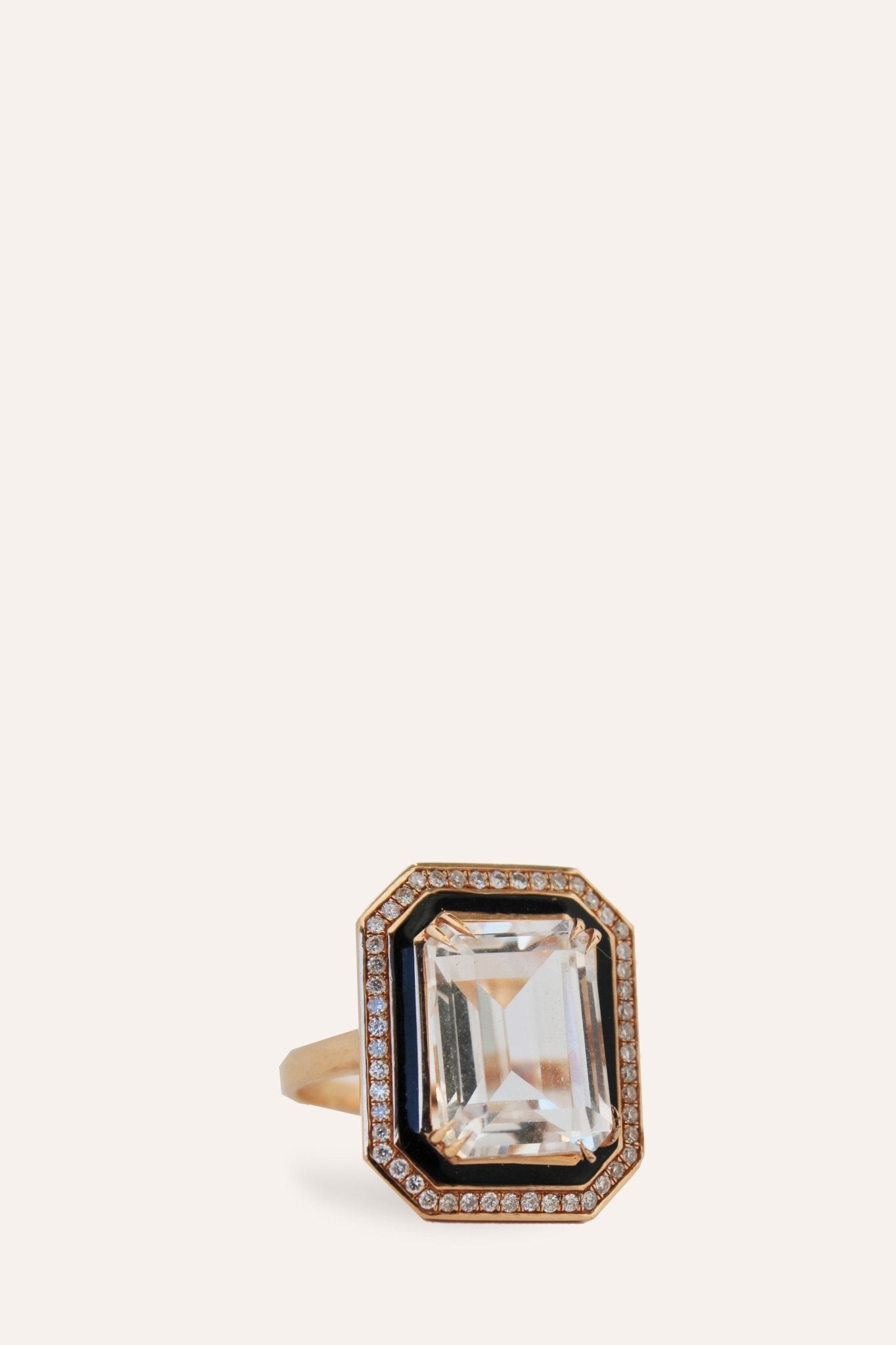 Oversized Candy Ring in White Topaz